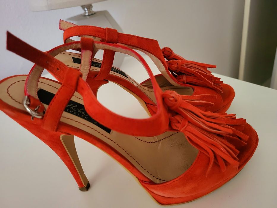 Sandale piele intoarsa, musette, nr 35, superbe