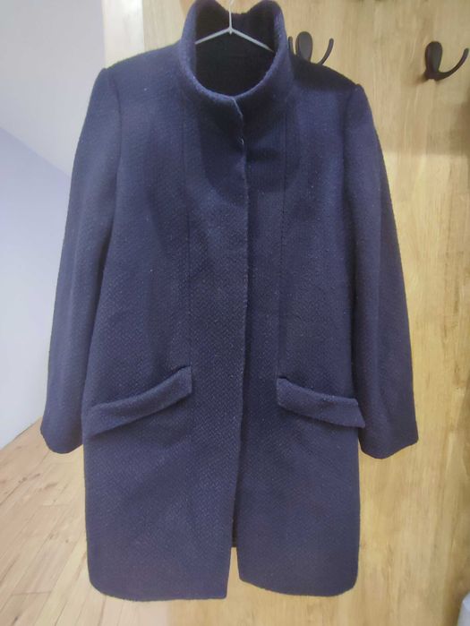 Палто Massimo Dutti тъмно синьо