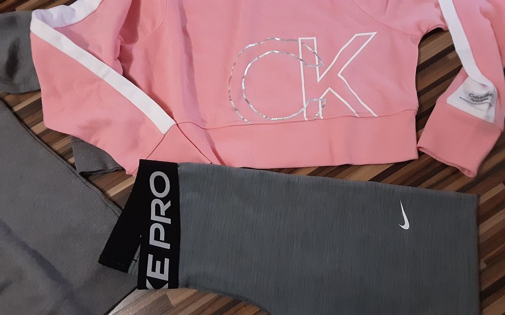 (XS) NIKE PRO-Calvin Klein оригинални клинове,блузa