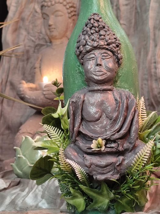 Ръчно изработена бутилка "Буда "