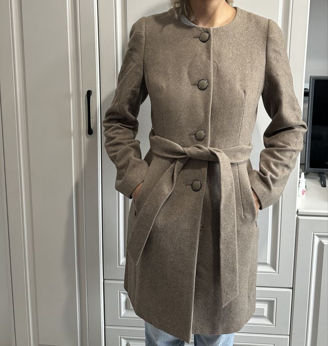 Пальто аврора серое