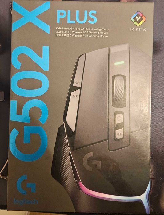 Logitech G502 X PLUS – Wireless RGB – Nou, Sigilat – Preț bun!
