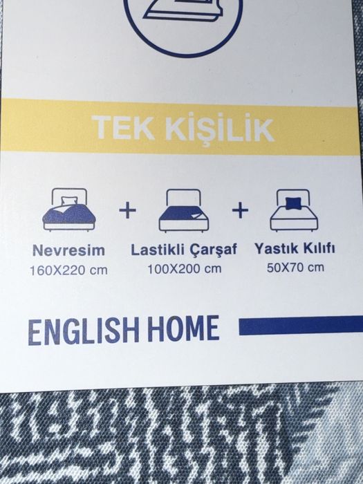 Set lenjerie de pat 1 persoana English Home (cu doua fete)