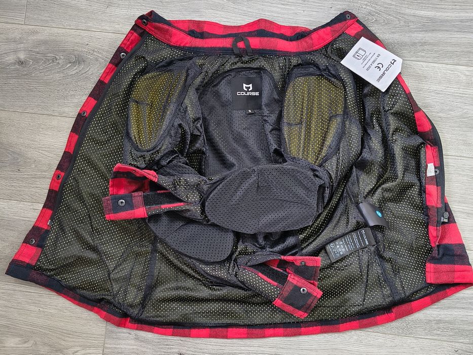 Cămașă moto cu Kevlar și protecții, Course Thunder, *S