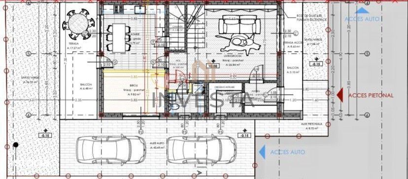 Casa tip duplex de vanzare, constructie noua, strada privata, Floresti