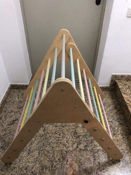 Loc joaca pt. acasa -copii- perete de catarat, triunghi Pikler-spalier