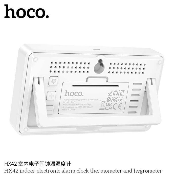 Hoco HX42 Электронные часы-термометр-гигрометр с будильником