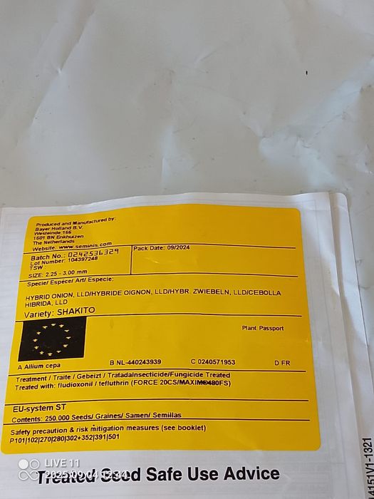 Semințe Ceapă Shakito hibrid alb/roșu