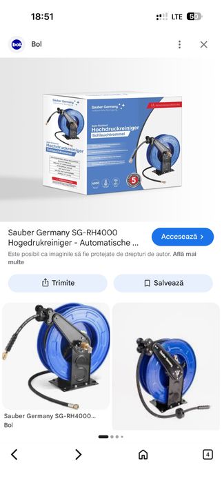 Tambur de furtun cu retur automat Sauber