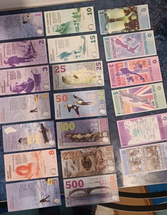 Lot 20 de bancnote dolari teritoriale artice