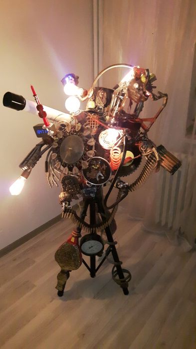 Veioză Steampunk / cyberpunk Mad Max Jules verne
