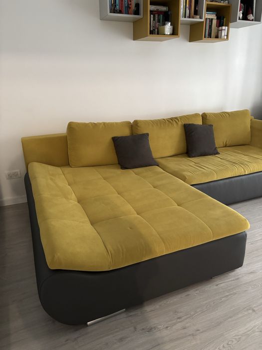 Colțar Extensibil cu lada de depozitare, variante stânga 280x180x70 cm