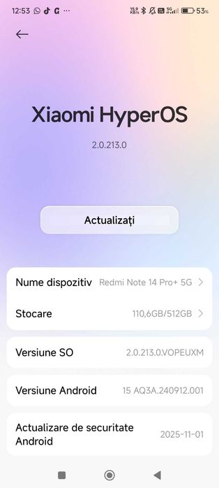 Telefon mobil Xiaomi Redmi Note 14 Pro+ 5G, 12GB ram 512GB stocare