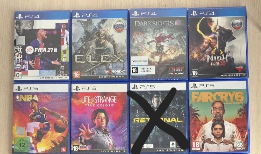 Продаются игры на ps4 ps5