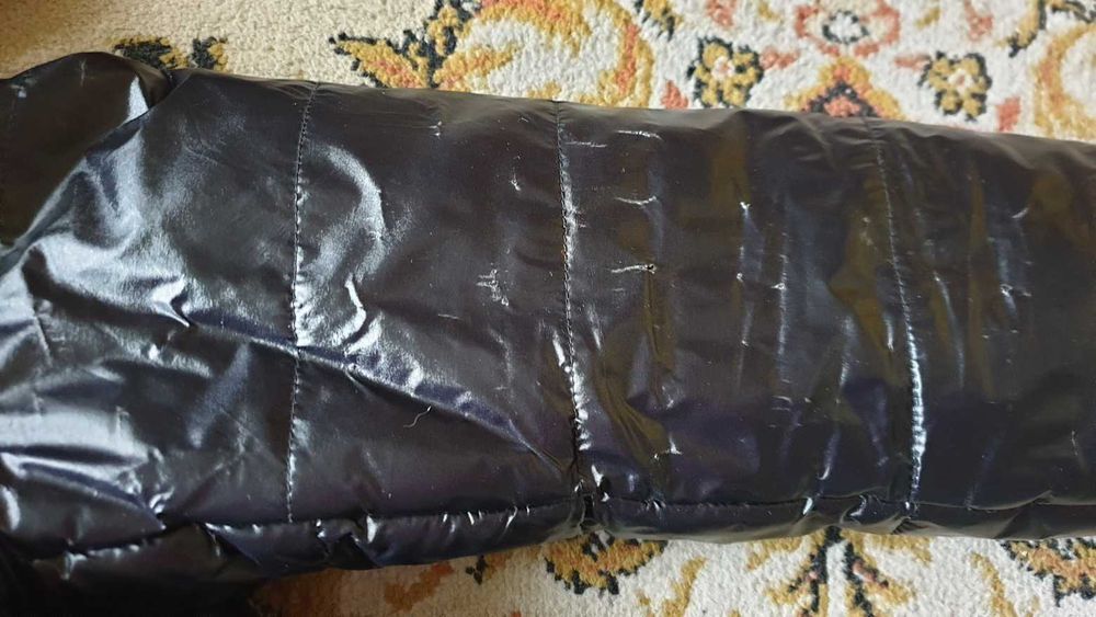 Geaca lunga de iarnă, groasa, de fas, neagra, S/M