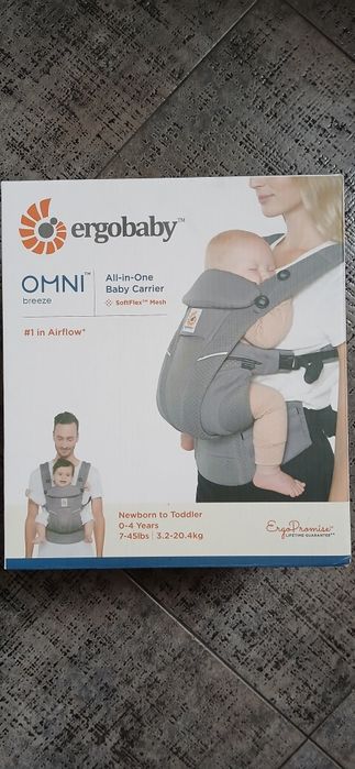 Ergobaby Ергономична раница Omni Breeze сива