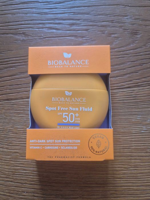 BioBalance Spot Free Sun Fluid SPF 50+ Слънцезащитен флуид за лице против тъмни петна
