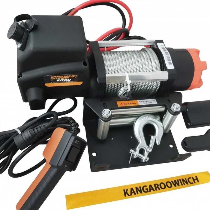 Troliu electric Kangaroo winch 6000 lbs 12v (trage 2722 kg )