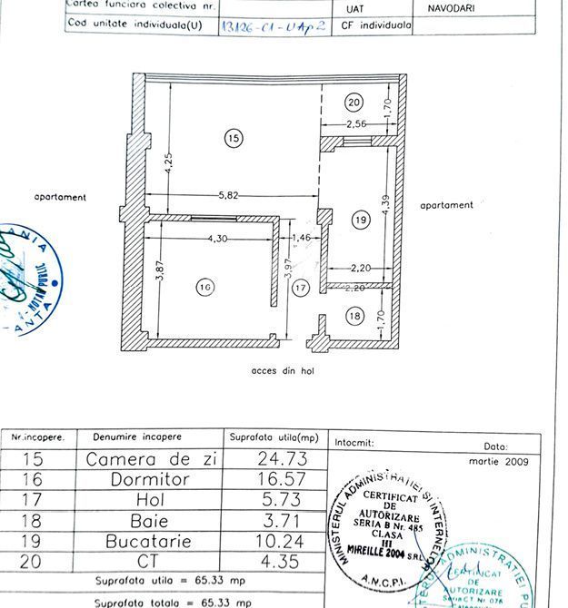 Mamaia Nord /Lidl - Apartament 2 camere decomadat 65 mp