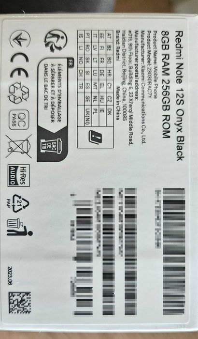 Xiaomi Redmi Note 12S