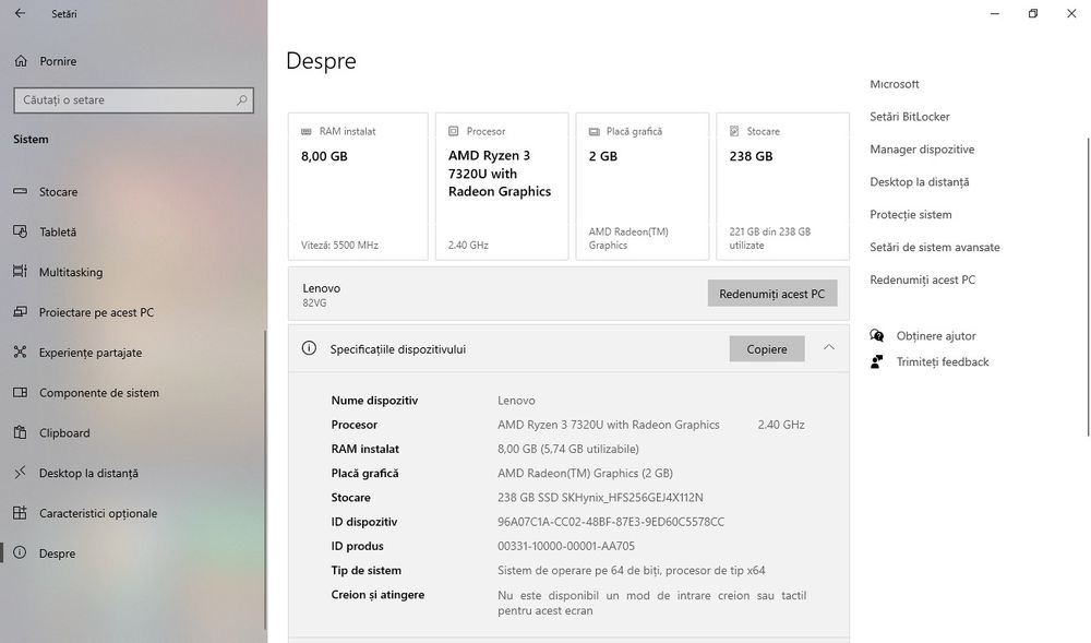 Leptop Lenovo în garanție