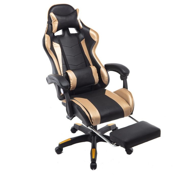 Въртящ се кожен стол за офис и компютърни игри