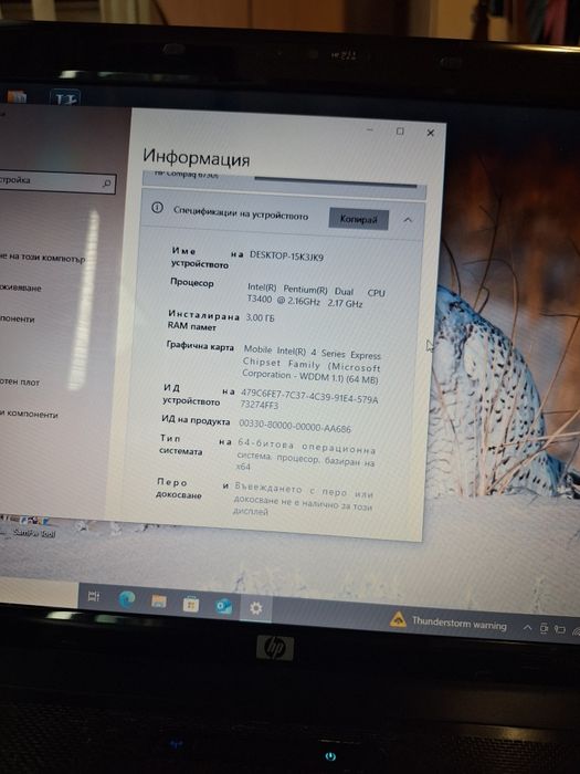 Лаптоп HP 6730s, Windows 10
