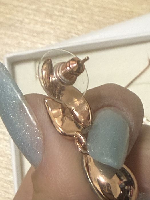 Нов комплект Rose Gold с кристали 18к златно покритие