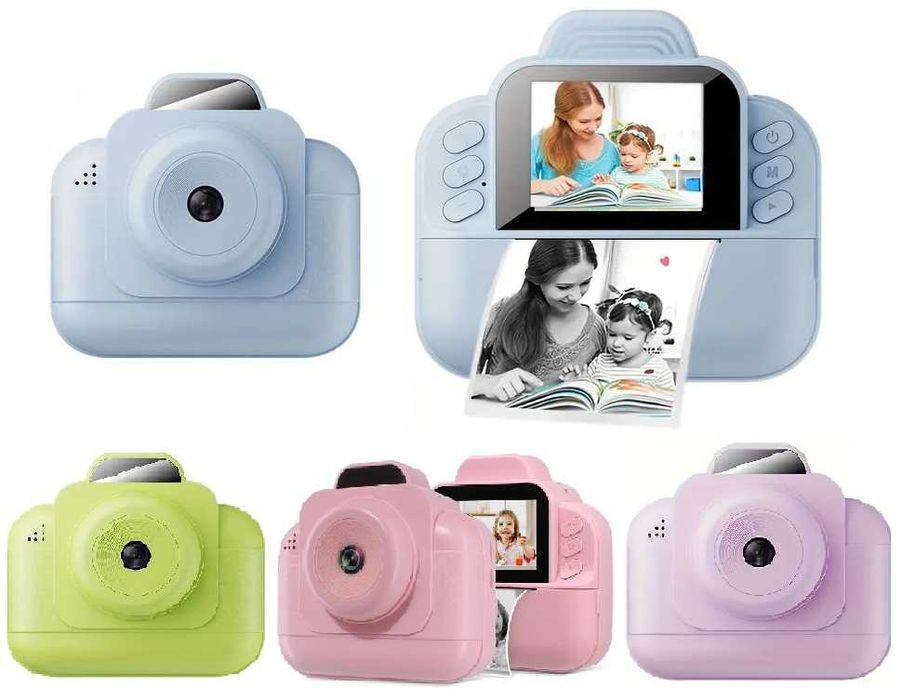 Детска камера с функция за печат Детски фотоапарат с дисплей 4 цвята