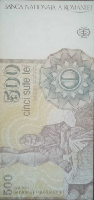 Bancnota 500 lei Brâncuși 1991 și 1992 stare perfectă