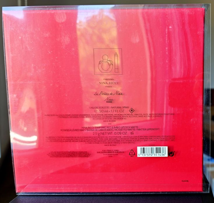 Set Cadou Parfum Nina Ricci Nina Rouge EDT 50ml + Ruj Jumbo Matte Nou in Cutie