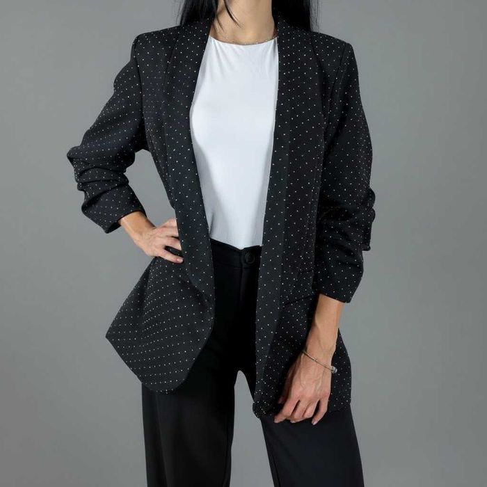 Сако с рамъни и набран ръкав