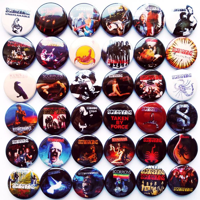 Значки на различни рок, поп, метъл групи, 36бр в комплект за 36лв