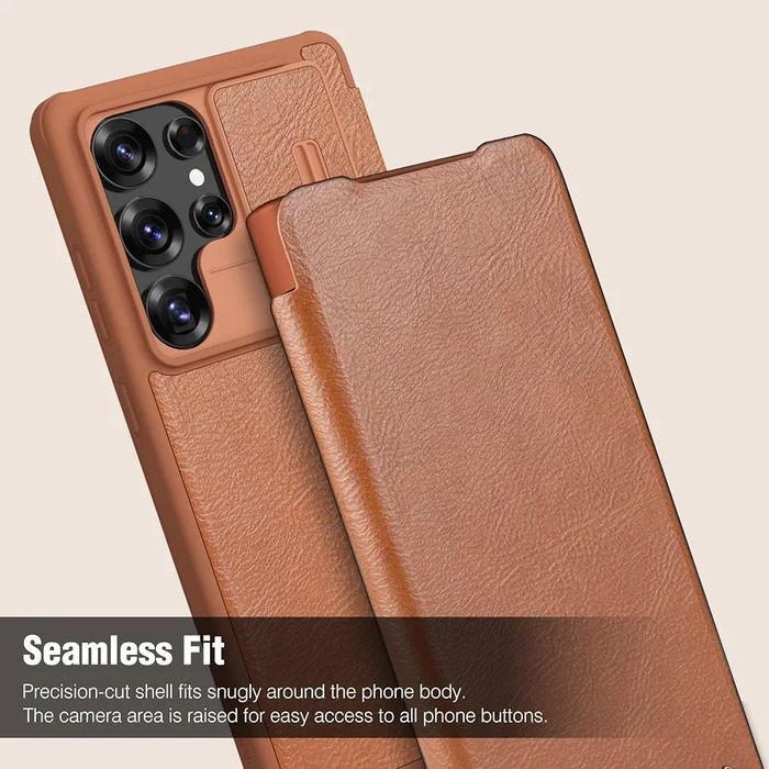 Nillkin кожен калъф със защита на камерата - Samsung S25 Ultra