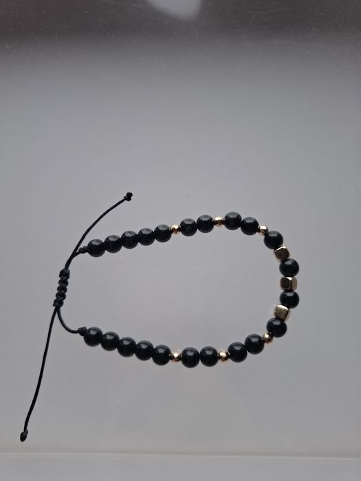 Brățari dama,cu bilute aurii din oțel inoxidabil