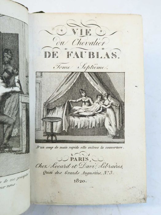 Jean-Baptiste Louvet de Couvray -La vie du Chevalier de Faublas - 1820