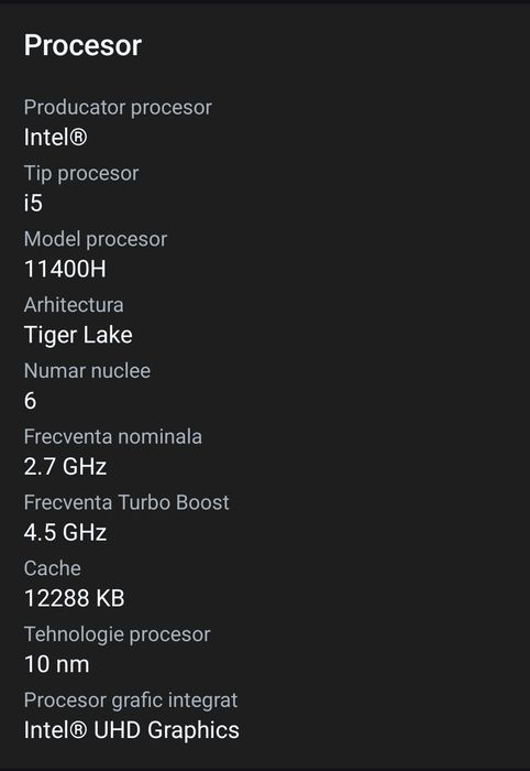 Rezervat: Laptop gaming Asus Tuf F15 FX506HC. I5 gen 11, 16gb rtx 3050, 1tb ssd