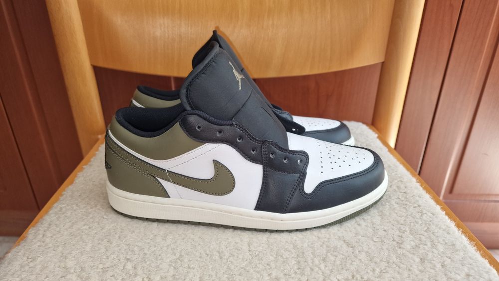 The Nike Air Jordan 1 Low 'Black Toe Medium Olive'