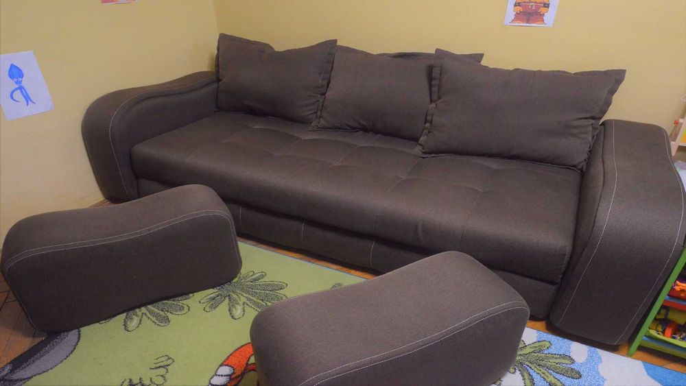 Canapea | Extensibila | tabureti inclusi