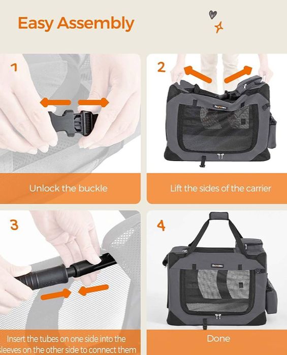 Сгъваема чанта за домашни любимци Feandrea