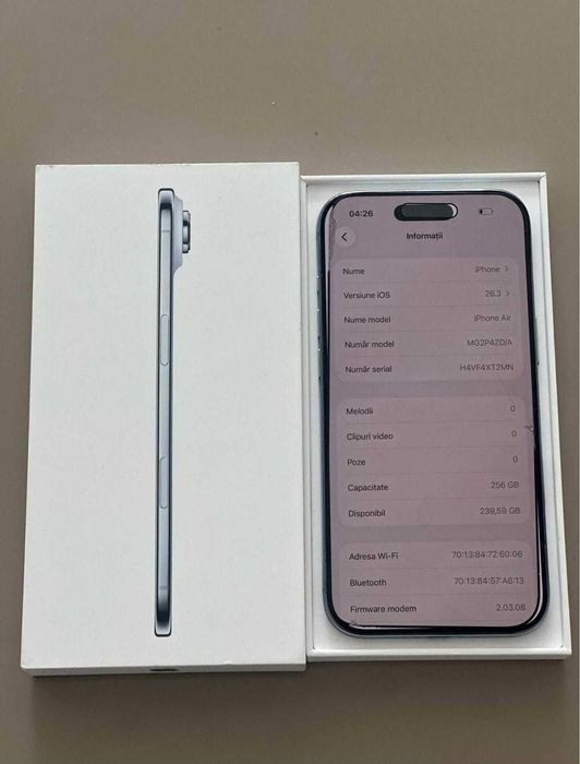 Iphone 17 Air Desigilat | Baterie 100%