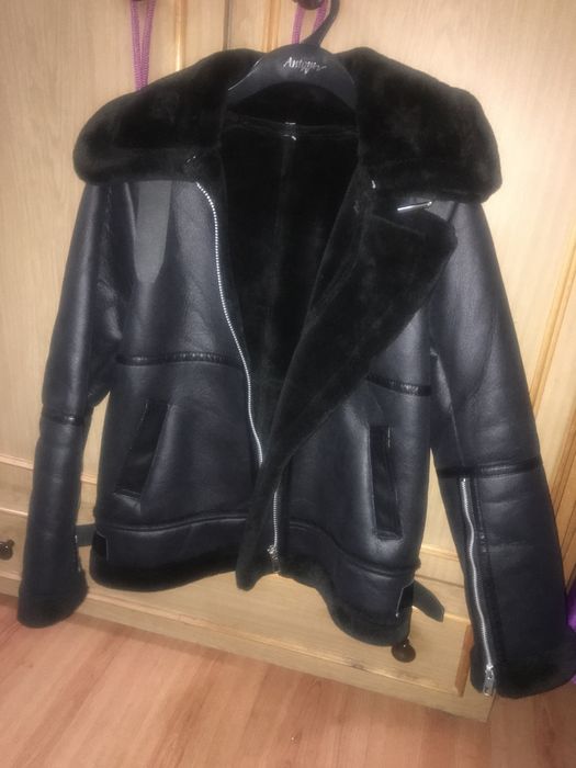 Geaca piele cu blana,femei
