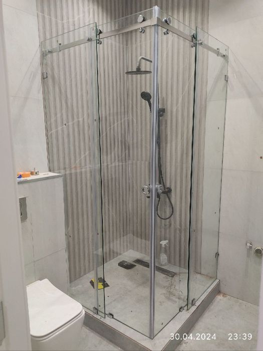 Каленное стекло 10 мм. Витражи., душевые