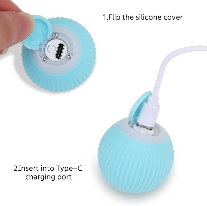 Интерактивна подскачаща топка за котка или куче с USB зареждане