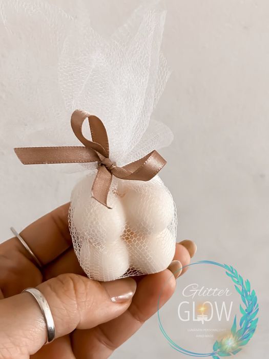Lumanare Bubble (marturii, cadou) orice culoare, ambalaj personalizat