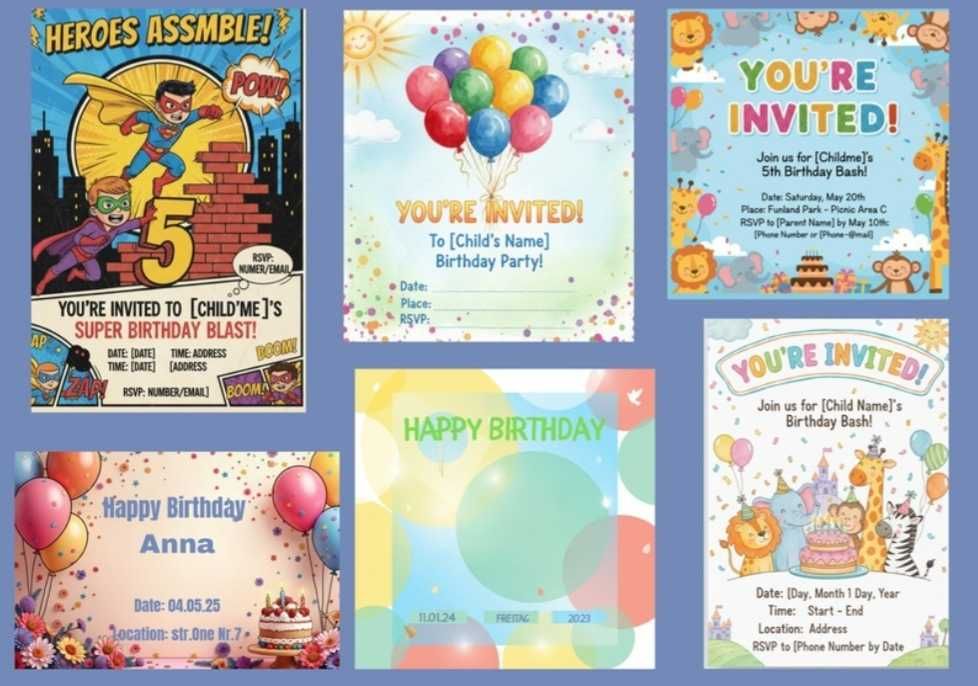 Invitații personalizate si digital pentru Evenimente Speciale