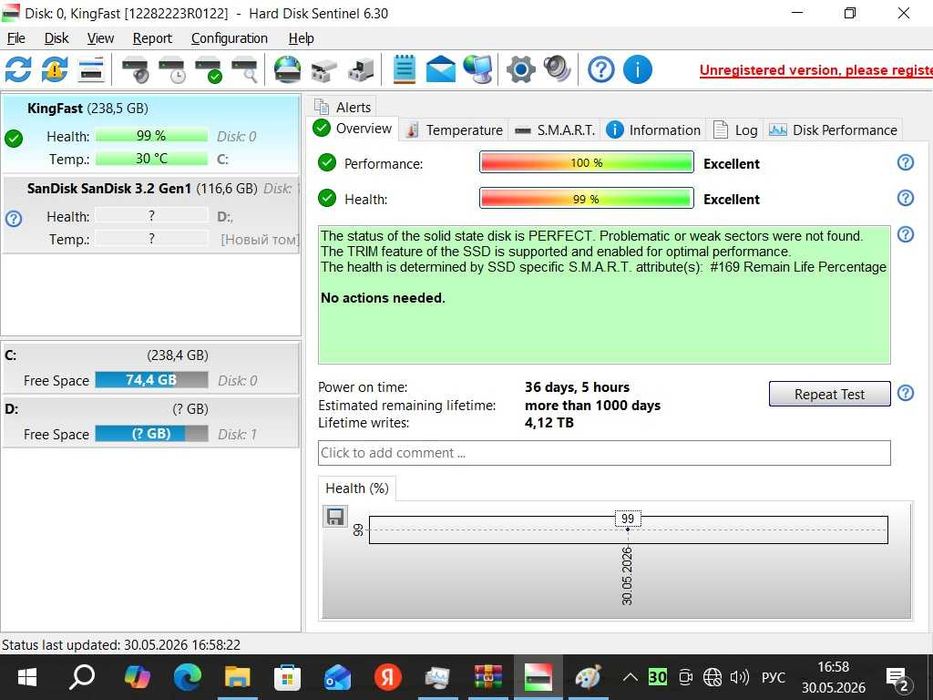 SSD 256 GB Kingfast