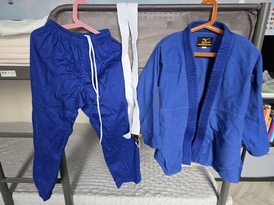Кимоно для дзюдо Mizuno синий 140см