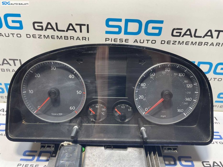 Kit Pornire ECU Calculator Motor Cip Cheie Ceas Bord Imobilizator Volkswagen Touran 2.0 TDI BMM 2003 - 2010 Cod 03G906021BK 0281013269 1T0920963D [2727X] [2728X]