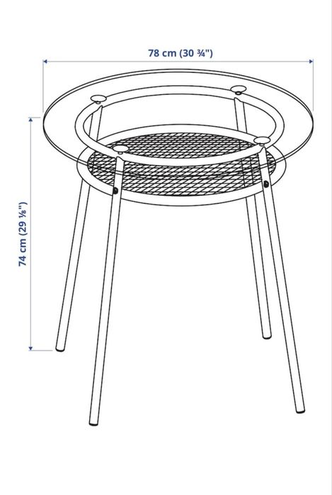 Продам стол стеклянный круглый ИКЕА